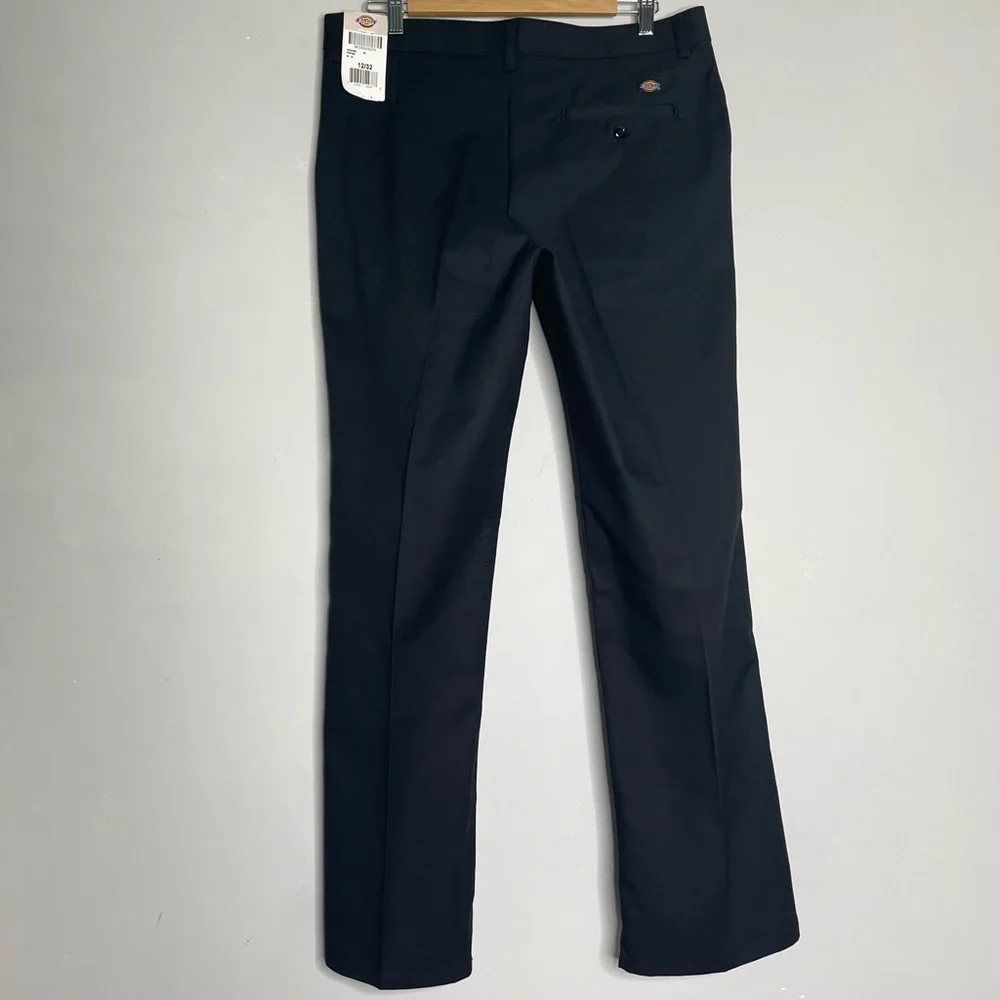 DICKIES Women’s Premium Relaxed Fit Straight Leg Flat Front Pants - Picture 7 of 11